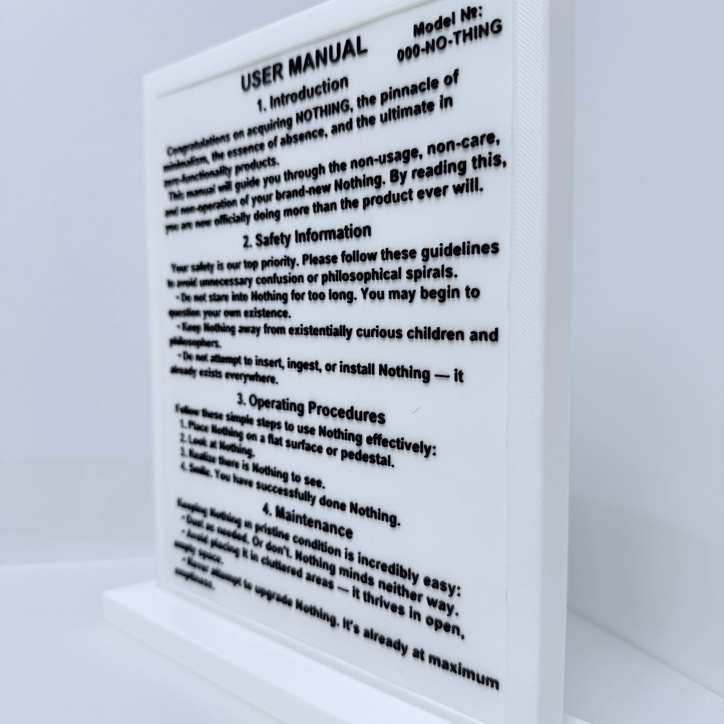 The Gift of Nothing – Funny Minimalist Gag Gift for the Person Who Has Everything