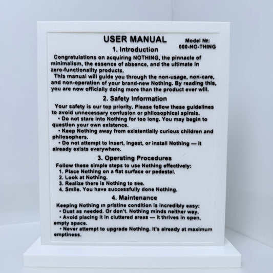 The Gift of Nothing – Funny Minimalist Gag Gift for the Person Who Has Everything