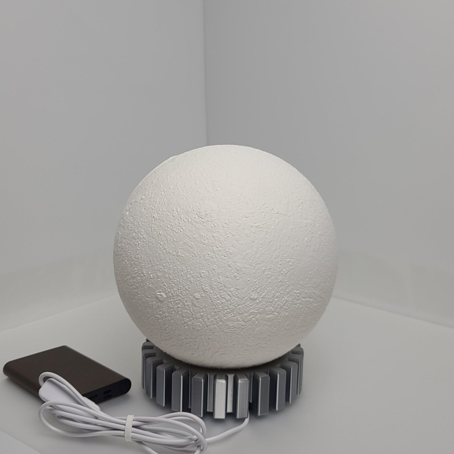 Personalized 3D Printed Moon Lamp with Photo & Text