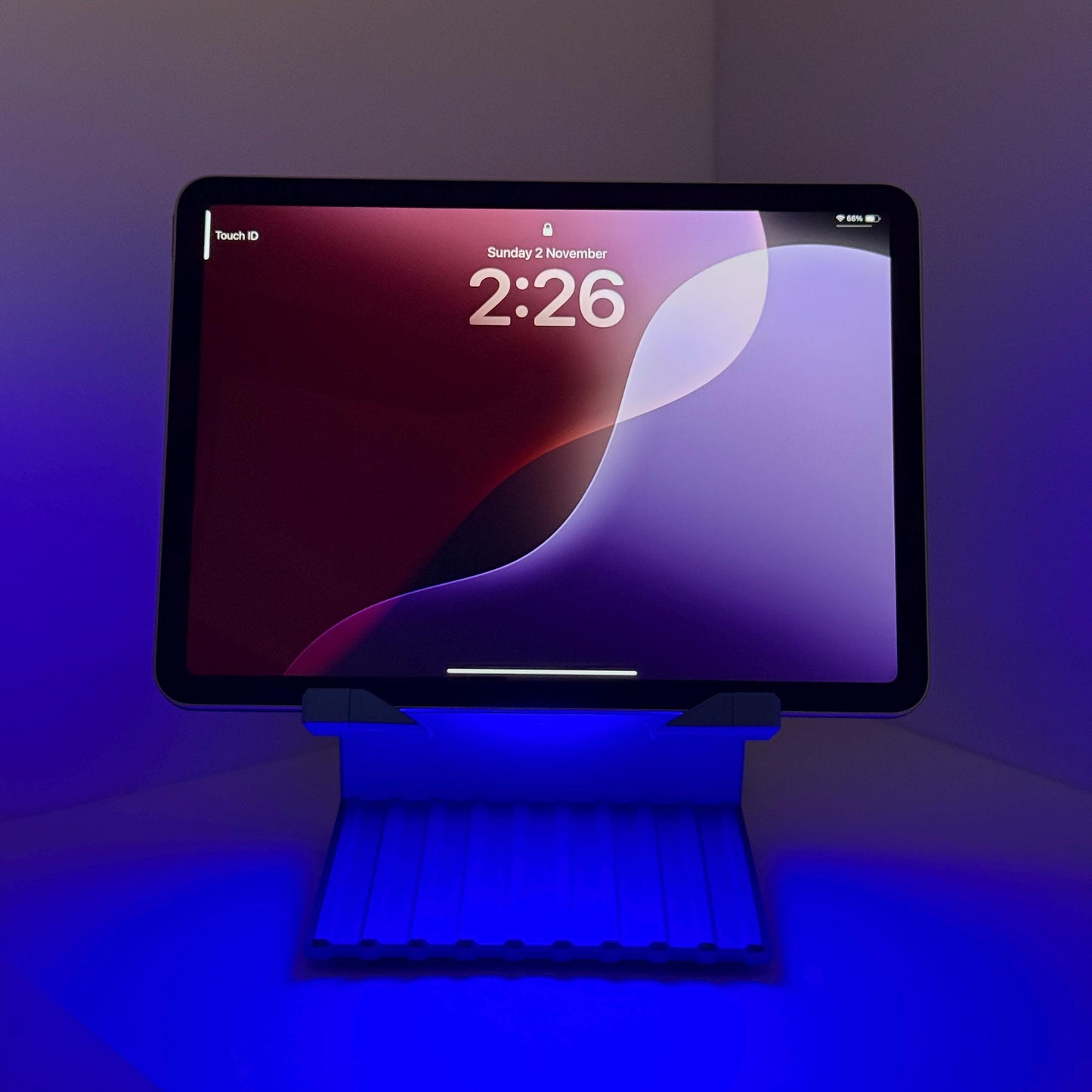 SciFi Tron iPad Stand – RGB LED Backlit USB Tablet Holder