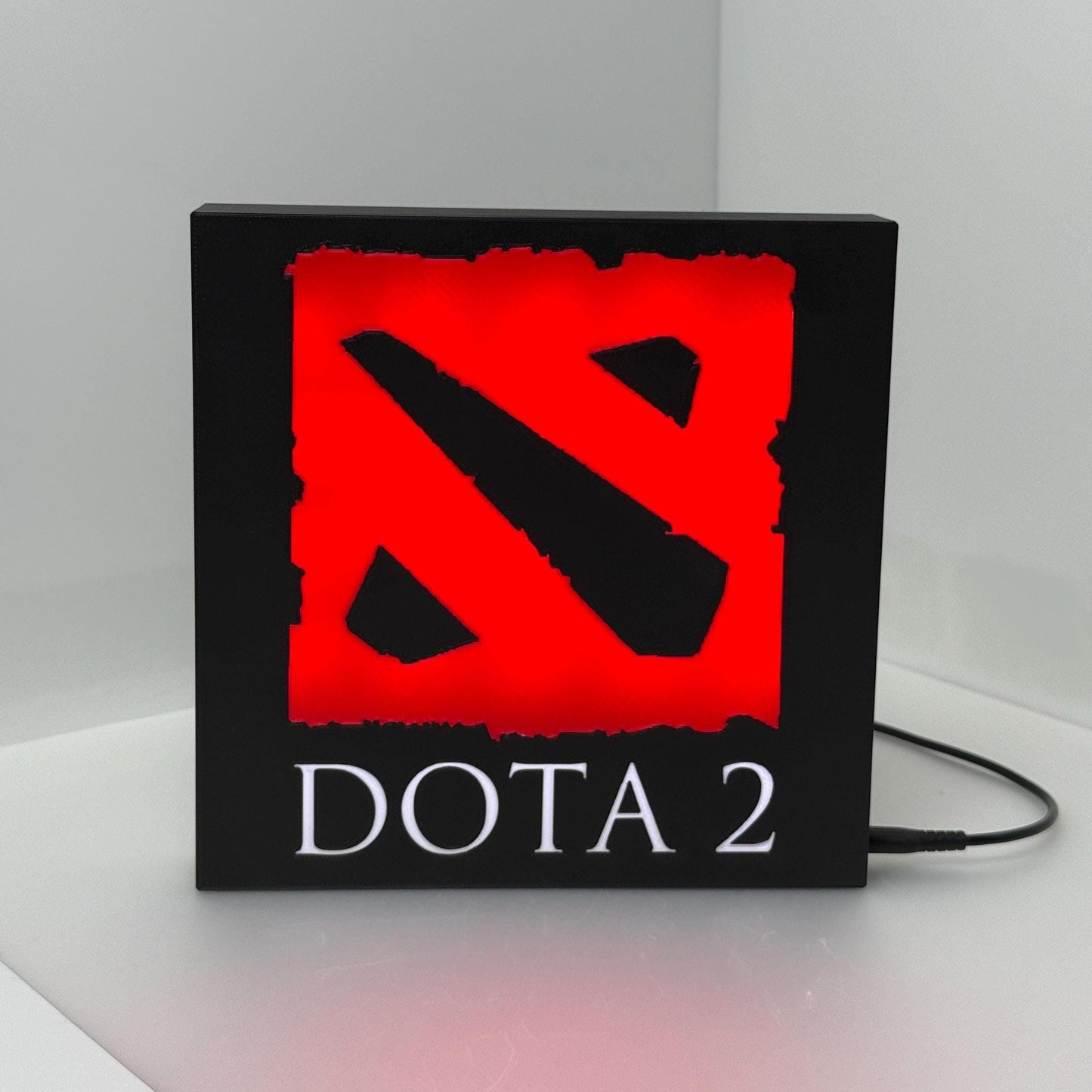 Dota 2 Desk Lamp | 3D Printed LED Lightbox, Gamer Gift