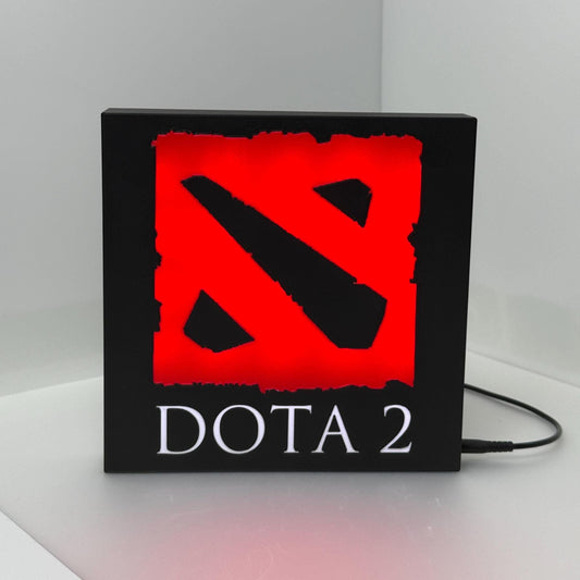 Dota 2 Desk Lamp | 3D Printed LED Lightbox, Gamer Gift