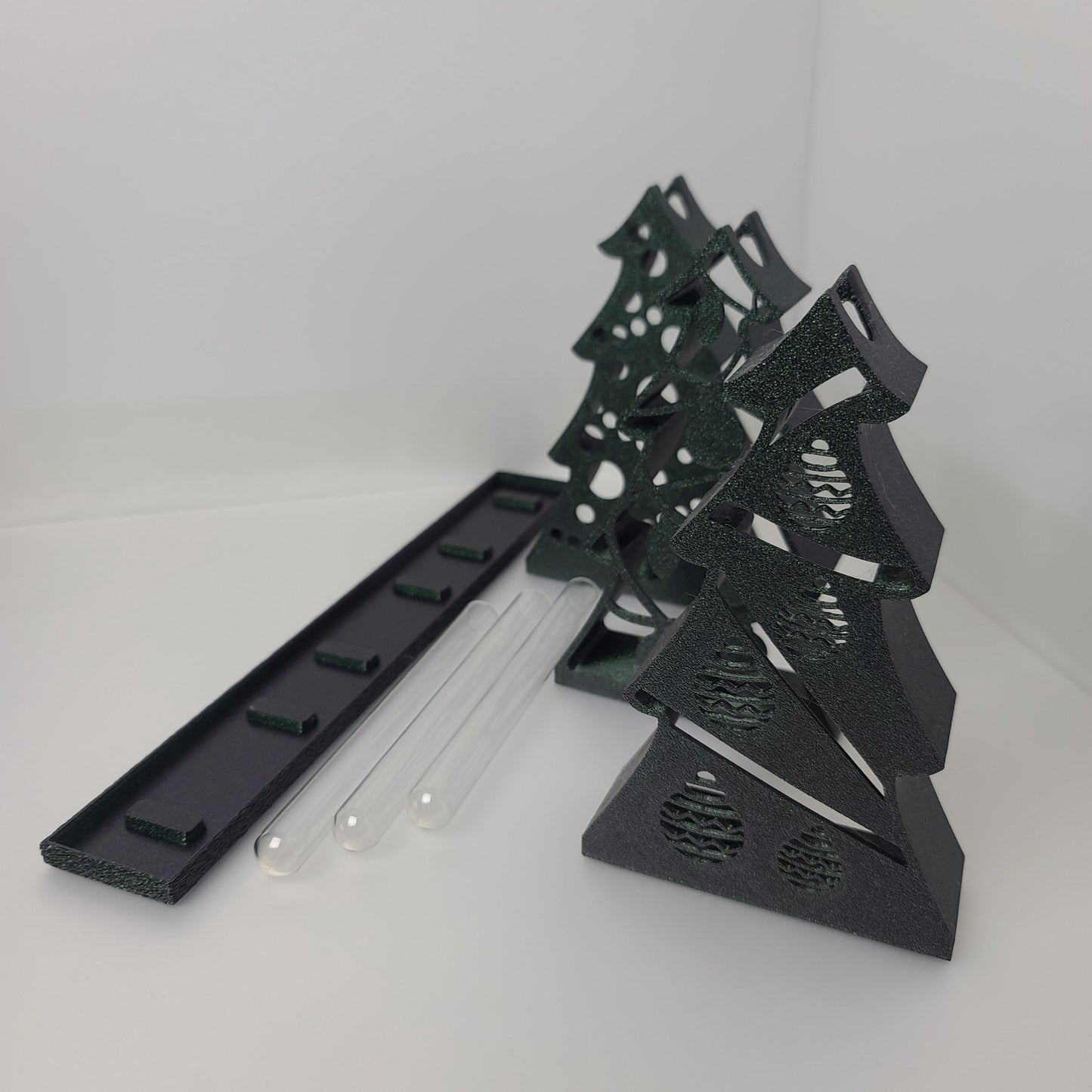 Christmas Aroma Tree Set with Glass Tubes | Modern Holiday Decor