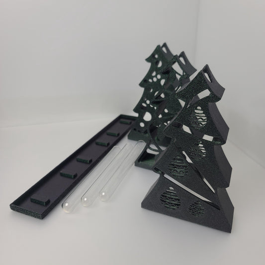 Christmas Aroma Tree Set with Glass Tubes | Modern Holiday Decor
