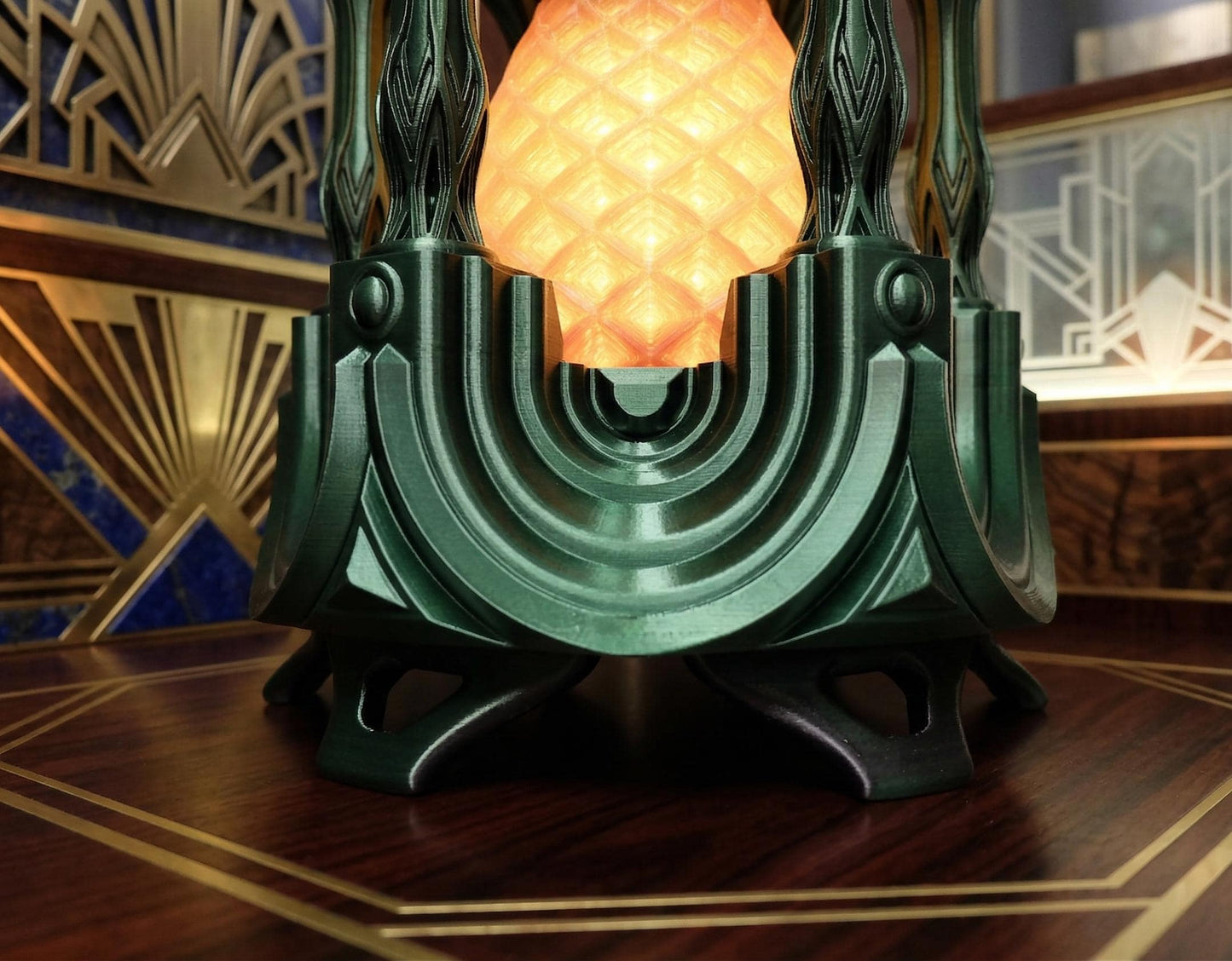 Art Deco Neon Hourglass Desk Light | Kinetic Sculpture