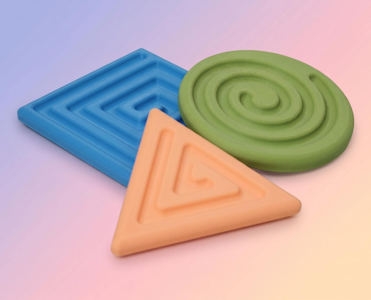 Geometric Sensory Maze Boards | Montessori Plates (SET OF 3 PLATES)